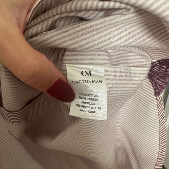 Cactus Man Long Sleeve Mens Button Up Shirt - Picture 3 of 8